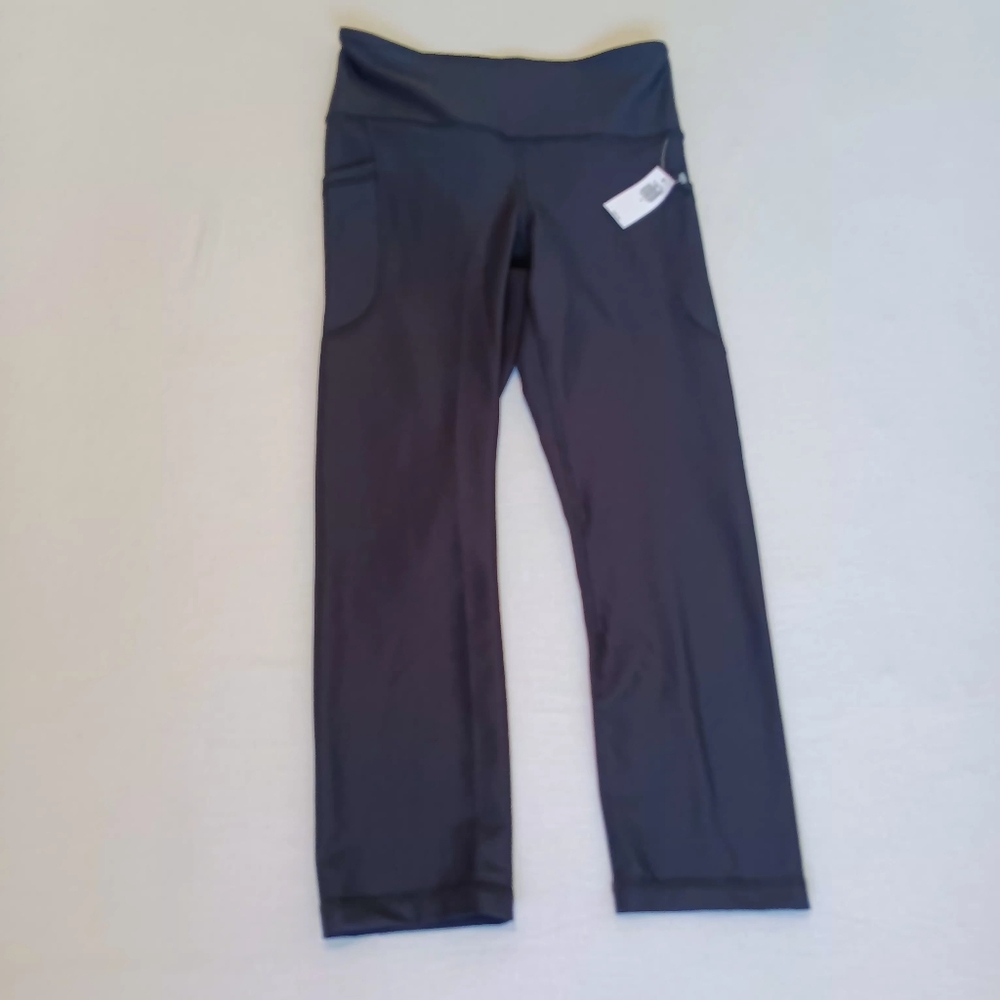 Old Navy NEW Sz S Active Powersoft High Rise Go Dry Black Leggings Yoga Gym